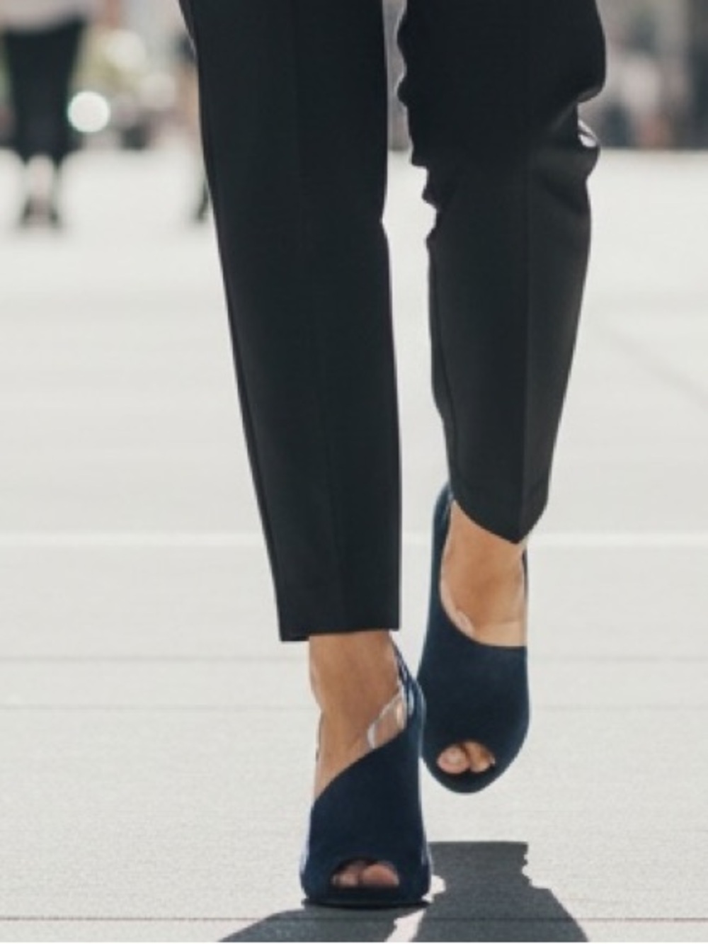 Alexa Wagner D’orsay Suede Black Stiletto Heels 9